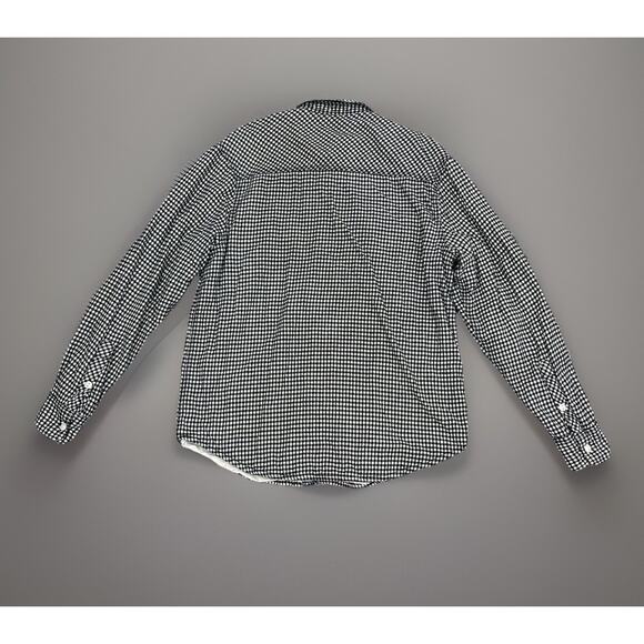 True Grit Button Up Lined Flannel Shirt Shacket Gingham Micro Check Mens Medium - Picture 9 of 13